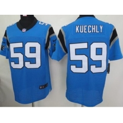 Nike Carolina Panthers 59 Kuechly Blue Elite NFL Jersey