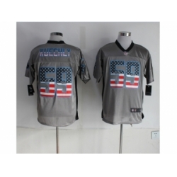 Nike Carolina Panthers 59 Luke Kuechly grey Elite USA Flag Fashion NFL Jersey