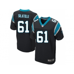 Nike Carolina Panthers 61 Amini Silatolu Black Elite NFL Jersey