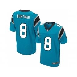 Nike Carolina Panthers 8 Brad Nortman Blue Elite NFL Jersey