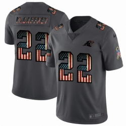 Nike Panthers 22 Christian McCaffrey 2019 Salute To Service USA Flag Fashion Limited Jersey