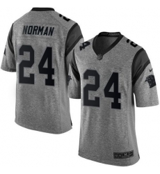 Nike Panthers #24 Josh Norman Gray Mens Stitched NFL Limited Gridiron Gray Jersey