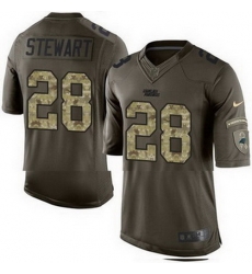 Nike Panthers #28 Jonathan Stewart Green Mens Stitched NFL Limited Salute to Service Jersey