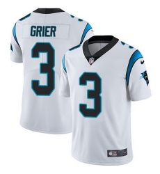 Nike Panthers 3 Will Grier White Men Stitched NFL Vapor Untouchable Limited Jersey