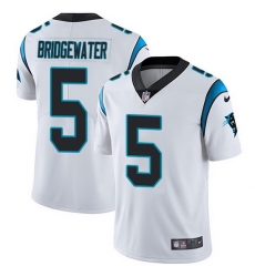 Nike Panthers 5 Teddy Bridgewater White Men Stitched NFL Vapor Untouchable Limited Jersey