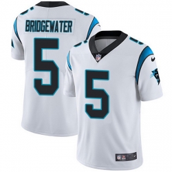 Nike Panthers 5 Teddy Bridgewater White Men Stitched NFL Vapor Untouchable Limited Jersey
