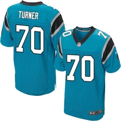 Nike Panthers #70 Trai Turner Blue Alternate Mens Stitched NFL Elite Jersey