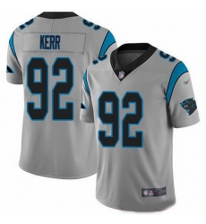Nike Panthers 92 Zach Kerr Silver Men Stitched NFL Limited Inverted Legend Jersey