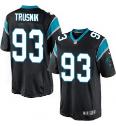 Nike Panthers #93 Jason Trusnik Black Team Color Mens Stitched NFL Elite Jersey