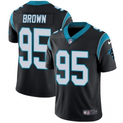 Nike Panthers 95 Derrick Brown Black Team Color Men Stitched NFL Vapor Untouchable Limited Jersey