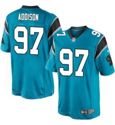 Nike Panthers #97 Mario Addison Blue Team Color Mens Stitched NFL Elite Jersey