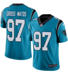Nike Panthers 97 Yetur Gross Matos Blue Alternate Men Stitched NFL Vapor Untouchable Limited Jersey