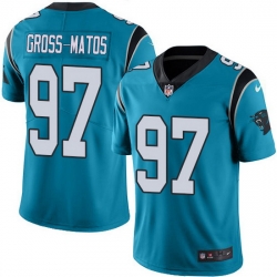 Nike Panthers 97 Yetur Gross Matos Blue Men Stitched NFL Limited Rush Jersey