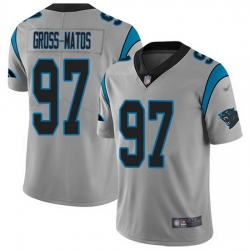 Nike Panthers 97 Yetur Gross Matos Silver Men Stitched NFL Limited Inverted Legend Jersey