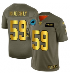 Panthers 59 Luke Kuechly Camo Gold Men Stitched Football Limited 2019 Salute To Service Jersey
