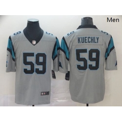 Panthers 59 Luke Kuechly Silver Men Stitched Football Limited Inverted Legend Jersey