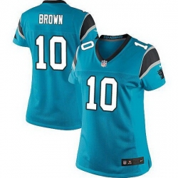 Nike Panthers #10 Corey Brown Blue Alternate Womens Stitched NFL Elite Jersey