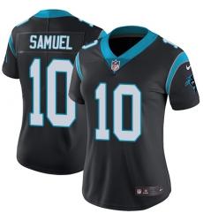 Nike Panthers #10 Curtis Samuel Black Team Color Womens Stitched NFL Vapor Untouchable Limited Jersey