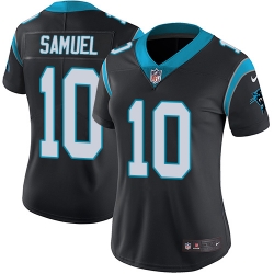 Nike Panthers #10 Curtis Samuel Black Team Color Womens Stitched NFL Vapor Untouchable Limited Jersey