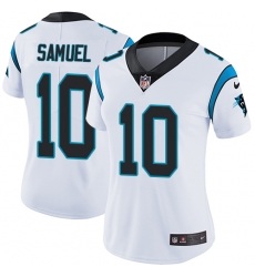 Nike Panthers #10 Curtis Samuel White Womens Stitched NFL Vapor Untouchable Limited Jersey