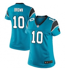 Nike Panthers #10 Philly Brown Blue Team Color Women Stitched NFL Jersey
