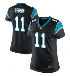 Nike Panthers #11 Brenton Bersin Black Team Color Women Stitched NFL Jersey