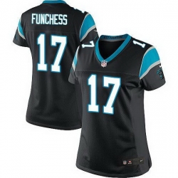 Nike Panthers #17 Devin Funchess Black Team Color Womens Stitched NFL Elite Jersey