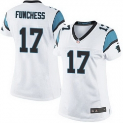 Nike Panthers #17 Devin Funchess White Womens Stitched NFL Elite Jersey