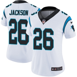Nike Panthers #26 Donte Jackson White Womens Stitched NFL Vapor Untouchable Limited Jersey