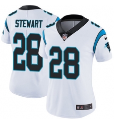 Nike Panthers #28 Jonathan Stewart White Womens Stitched NFL Vapor Untouchable Limited Jersey