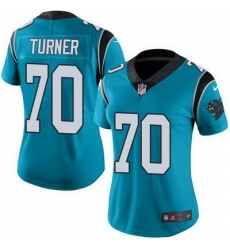 Nike Panthers #70 Trai Turner Blue Alternate Womens Stitched NFL Vapor Untouchable Limited Jersey