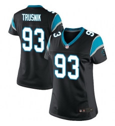 Nike Panthers #93 Kyle Love Black Team Color Women Stitched NFL Jersey