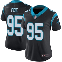 Nike Panthers #95 Dontari Poe Black Team Color Womens Stitched NFL Vapor Untouchable Limited Jersey