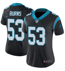 Panthers 53 Brian Burns Black Team Color Women Stitched Football Vapor Untouchable Limited Jersey
