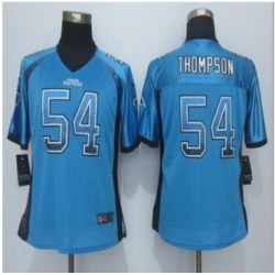 Women New Panthers #54 Shaq Thompson Blue Alternate Stitched NFL Elite jersey