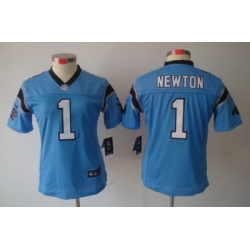Women Nike Carolina Panthers 1# Newton Blue[Women Limited Jerseys]