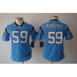 Women Nike Carolina Panthers 59# Kuechly Blue[Women Limited Jerseys]
