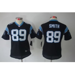 Women Nike Carolina Panthers #89 Steve Smith Black[Women Limited Jerseys]