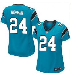 Women Nike Panthers #24 Josh Norman Blue Alternate Stitched NFL Elite Jersey