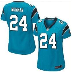 Women Nike Panthers #24 Josh Norman Blue Alternate Stitched NFL Elite Jersey