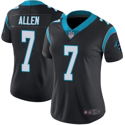 Women Panthers 7 Kyle Allen Black Team Color Stitched Football Vapor Untouchable Limited Jersey