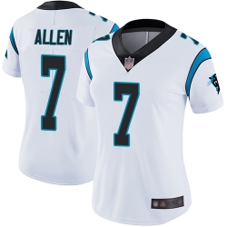 Women Panthers 7 Kyle Allen White Stitched Football Vapor Untouchable Limited Jersey
