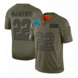 Womens Carolina Panthers 22 Christian McCaffrey Limited Camo 2019 Salute to Service Football Jersey