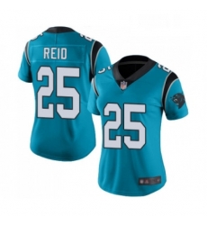 Womens Carolina Panthers 25 Eric Reid Limited Blue Rush Vapor Untouchable Football Jersey