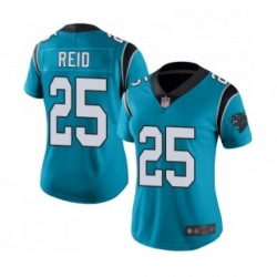 Womens Carolina Panthers 25 Eric Reid Limited Blue Rush Vapor Untouchable Football Jersey