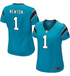 Womens Nike Carolina Panthers 1 Cam Newton Game Blue Alternate NFL Jersey