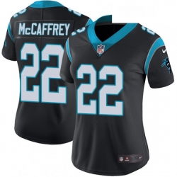 Womens Nike Carolina Panthers 22 Christian McCaffrey Elite Black Team Color NFL Jersey