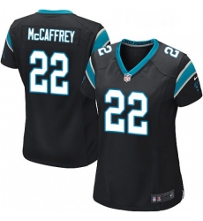 Womens Nike Carolina Panthers 22 Christian McCaffrey Game Black Team Color NFL Jersey