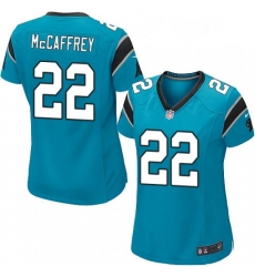 Womens Nike Carolina Panthers 22 Christian McCaffrey Game Blue Alternate NFL Jersey