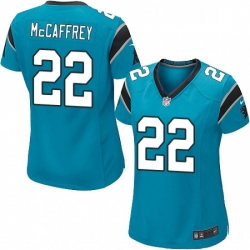 Womens Nike Carolina Panthers 22 Christian McCaffrey Game Blue Alternate NFL Jersey